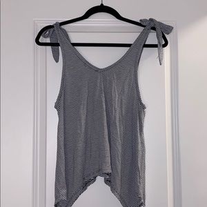 Grey and White Tank top